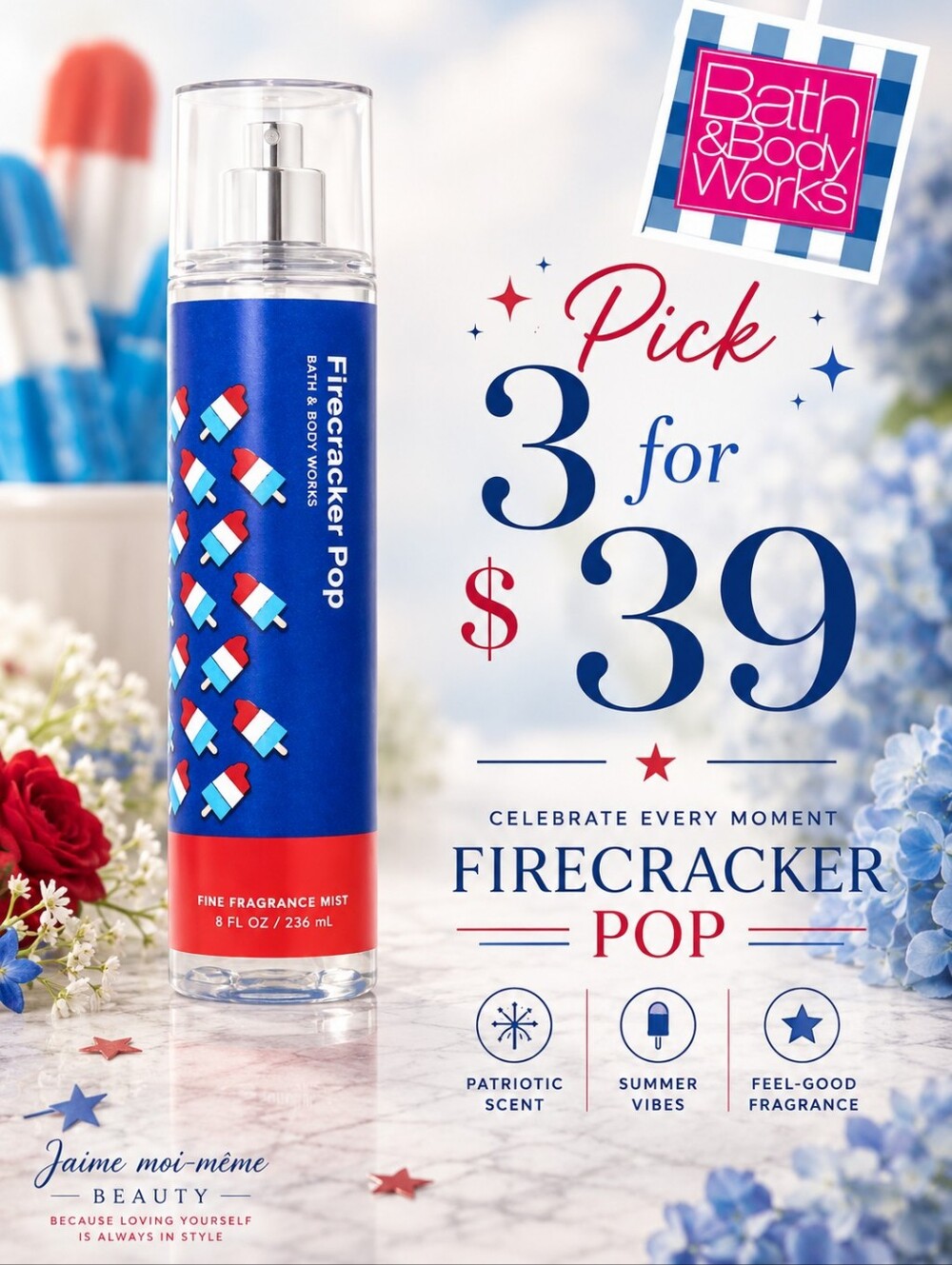 Bath and Body Works  Firecracker Pop - NEW FULL SIZE SUMMER SCENT